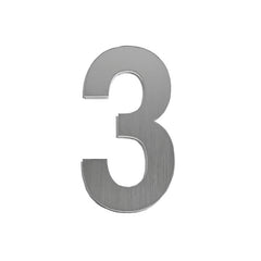 Letterbox Letter 3 - 75mm 304 Stainless Steel Silver