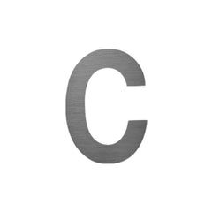 Letterbox Letter C - 75mm 304 Stainless Steel Silver