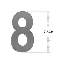Letterbox Letter 0 - 75mm 304 Stainless Steel Silver