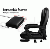 Workspace Executive Chair with Footrest Black