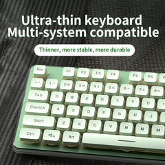 LANGTU LT600 Quiet Work Wireless Keyboard Mouse Combo Olive Green