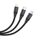 hoco. 3-in-1 Type-C Lightning Micro-USB Charging Data Cable U104