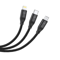 hoco. 3-in-1 Type-C Lightning Micro-USB Charging Data Cable U104