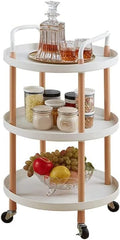 3 Tier Food Storage Kitchen Beverage Trolley White