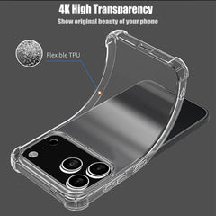 Shockproof TPU Corner Protector Clear Case for iPhone 17 Pro Case