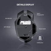 INPHIC Ergonomic Rechargeable Wireless Mouse