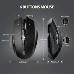 INPHIC Ergonomic Rechargeable Wireless Mouse