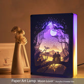 Papercut Light Box (Moon Lover) Acrylic Frame