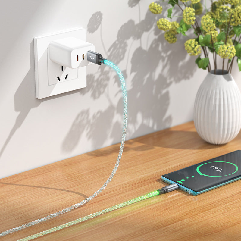 Hoco. U112 LED Shine USB to Type-C Charging Cable