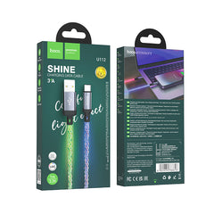 Hoco. U112 LED Shine USB to Type-C Charging Cable