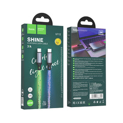 Hoco. U112 LED Shine Type-C to Type-C 60W Charging Cable