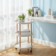 3 Tier Food Storage Kitchen Beverage Trolley White