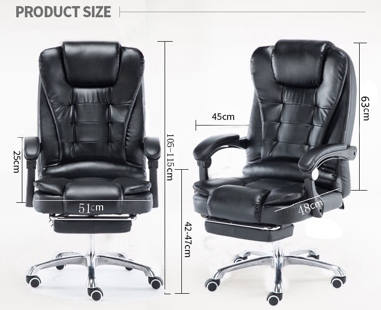 Workspace Executive Chair with Footrest Brown (pre order) Pre-order, waiting time approximately 60 days