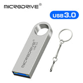 Microdrive Pen Drive Flat USB 3.0 Stick 128GB Silver