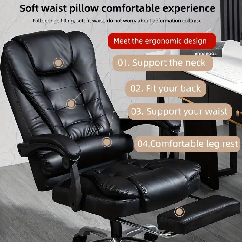 Workspace Executive Chair with Footrest Black,waiting time approximately 60 days