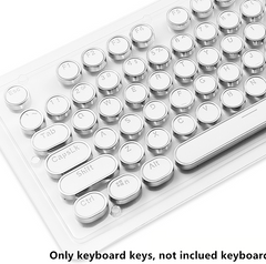 Steampunk Mechanical LED Backlit keyboard keycaps - white
