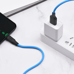 Hoco X21 Plus Silicone Charging Cable Blue for iPhone Lightning