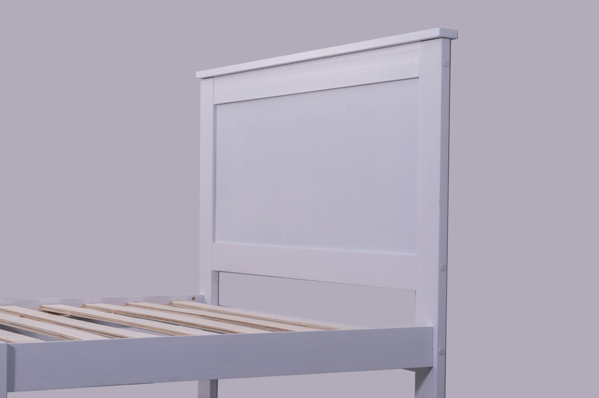 'Metro' Solid Pine Bed Frame White Single