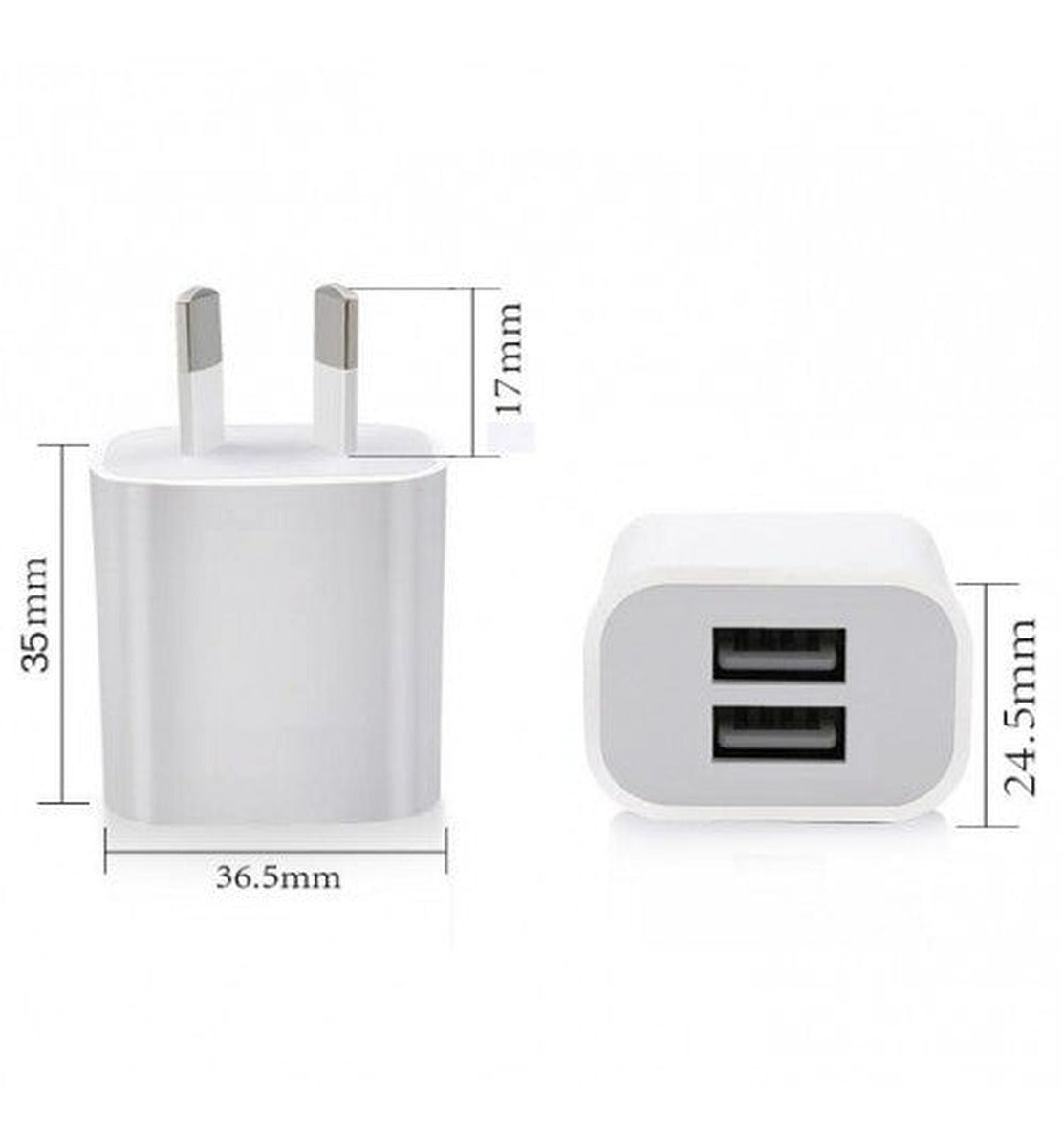 Dual USB-A Wall Charger - 2.1A