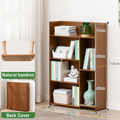 Bamboo 4-Tier Storage Bookshelf
