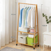 Bamboo Garment Clothing Rack 75*150cm