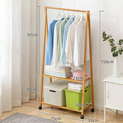 Bamboo Garment Clothing Rack 75*150cm