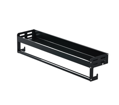 Bathroom Shelf Cady Towel Rail and Hook - Matt Black