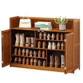 5 Tier Bamboo side-by-side Shoe Cabinet 85x117cm