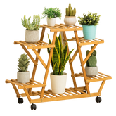Bamboo Flower Planter Rack Shelves