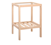 Missoni Wooden Bedside Table with Tempered Glass