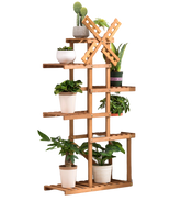 Bamboo Windmill Plant Stand