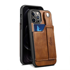 PU Leather Brown case with Card Holder for iPhone 13/Pro/Pro Max