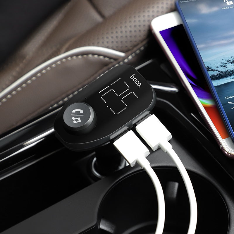 Hoco E45 Bluetooth FM Transmitter - Black