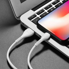 Hoco X37 iPhone Lightning Reinforced Charging Cable 1m - White