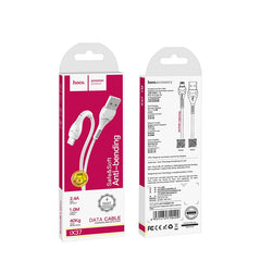 Hoco X37 iPhone Lightning Reinforced Charging Cable 1m - White