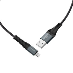 Hoco X38 Apple Nylon Braided Charging Cable - Black
