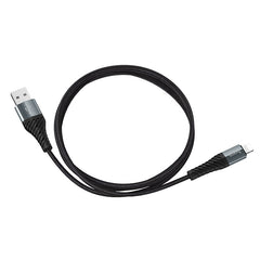 Hoco X38 Apple Nylon Braided Charging Cable - Black