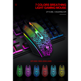 T-Wolf T31 Wired 104 Keys Backlit Gaming Keyboard Mouse Anti-Slip Mouse Pad Set