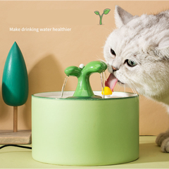 Ceramic Pet Water Fountain Green