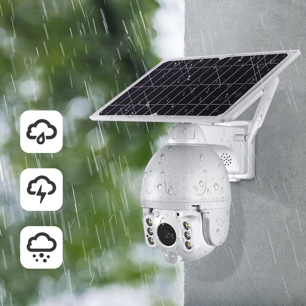 FIX4U Solar-powered 4G Security Cameras With PIR AI Human Detection 4MP