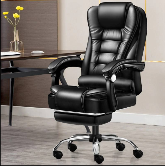 Workspace Executive Chair with Footrest Black