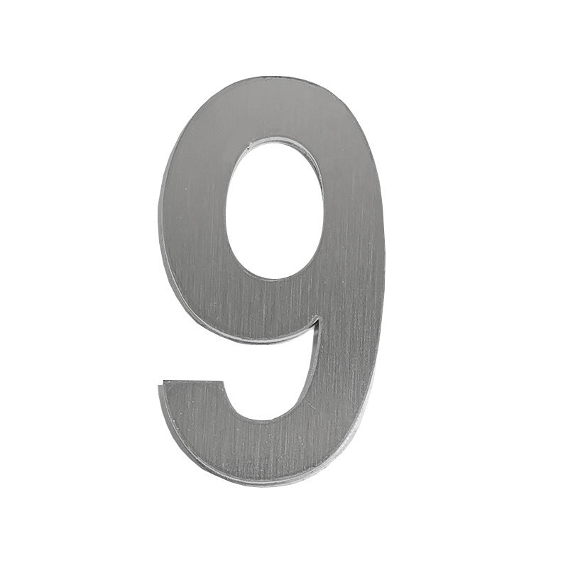 Letterbox Letter 9 - 75mm 304 Stainless Steel Silver
