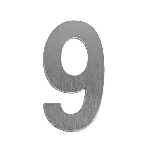 Letterbox Letter 9 - 75mm 304 Stainless Steel Silver