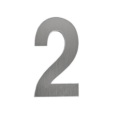 Letterbox Letter 2 - 75mm 304 Stainless Steel Silver