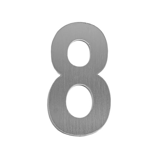 Letterbox Letter 8 - 75mm 304 Stainless Steel Silver