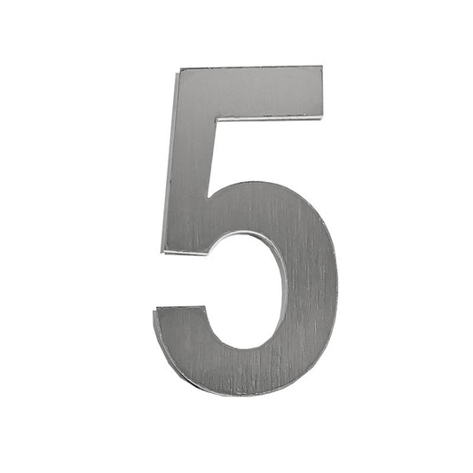 Letterbox Letter 5 - 75mm 304 Stainless Steel Silver