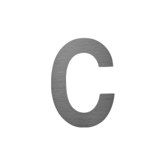 Letterbox Letter C - 75mm 304 Stainless Steel Silver