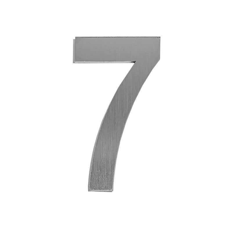Letterbox Letter 7 - 75mm 304 Stainless Steel Silver