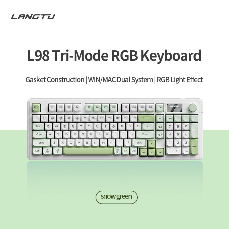 Langtu L98 Wireless RGB Mechanical Style Gaming Keyboard - Green