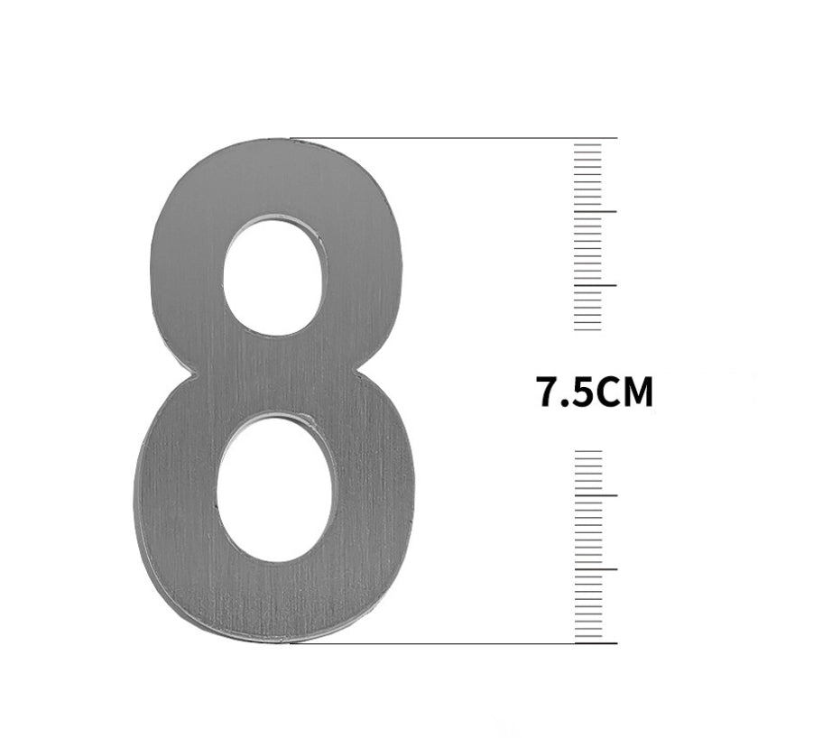 Letterbox Letter 9 - 75mm 304 Stainless Steel Silver